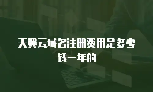 天翼云域名注册费用是多少钱一年的