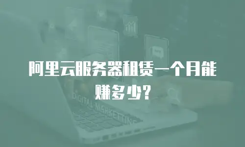 阿里云服务器租赁一个月能赚多少？