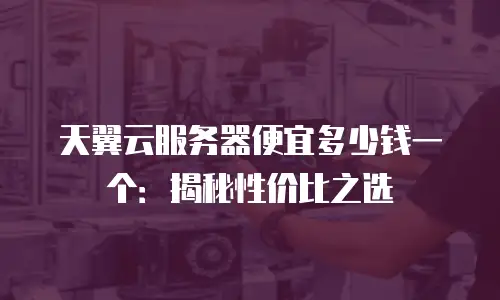 天翼云服务器便宜多少钱一个：揭秘性价比之选