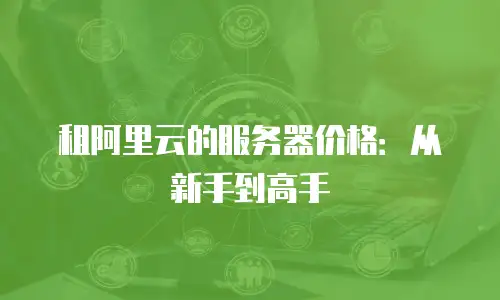 租阿里云的服务器价格：从新手到高手