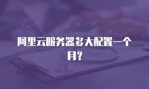 阿里云服务器多大配置一个月？