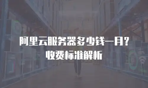 阿里云服务器多少钱一月？收费标准解析