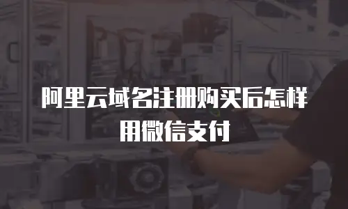 阿里云域名注册购买后怎样用微信支付