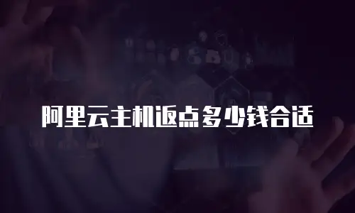 阿里云主机返点多少钱合适
