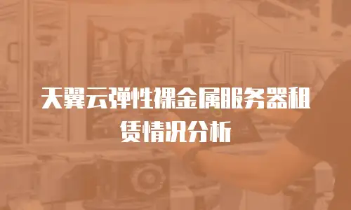 天翼云弹性裸金属服务器租赁情况分析
