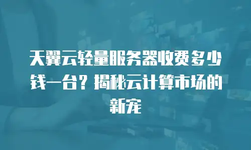 天翼云轻量服务器收费多少钱一台？揭秘云计算市场的新宠