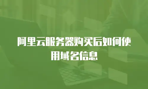 阿里云服务器购买后如何使用域名信息