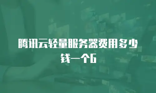 腾讯云轻量服务器费用多少钱一个G