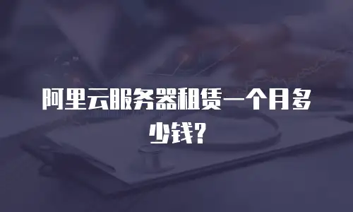 阿里云服务器租赁一个月多少钱？