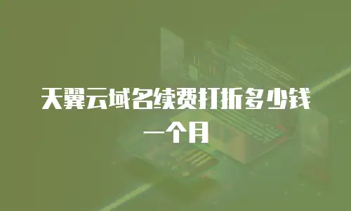 天翼云域名续费打折多少钱一个月