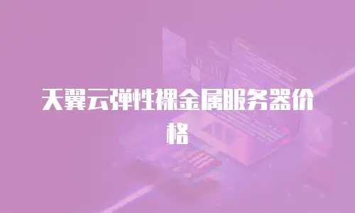 天翼云弹性裸金属服务器价格