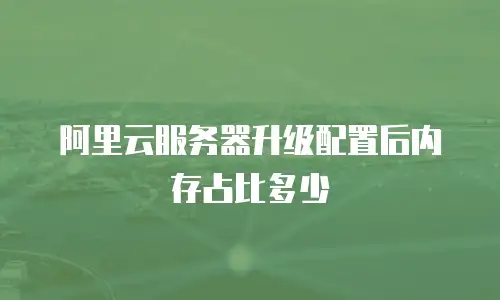 阿里云服务器升级配置后内存占比多少