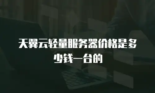 天翼云轻量服务器价格是多少钱一台的