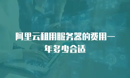 阿里云租用服务器的费用一年多少合适