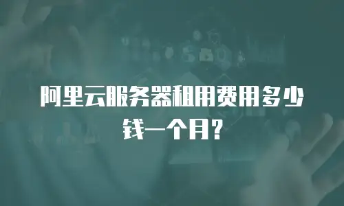 阿里云服务器租用费用多少钱一个月？