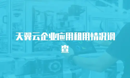 天翼云企业应用租用情况调查