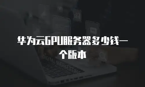 华为云GPU服务器多少钱一个版本