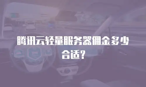 腾讯云轻量服务器佣金多少合适？