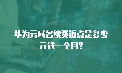 华为云域名续费返点是多少元钱一个月？