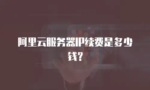 阿里云服务器IP续费是多少钱？