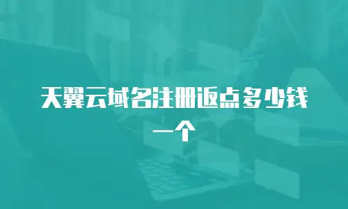 天翼云域名注册返点多少钱一个