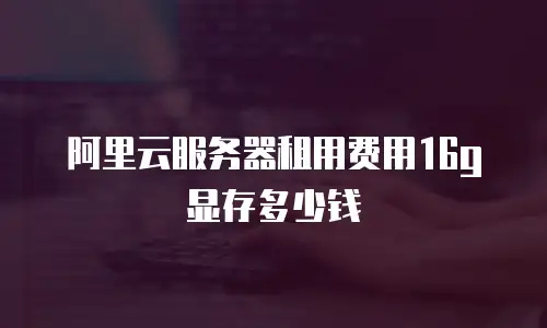 阿里云服务器租用费用16g显存多少钱