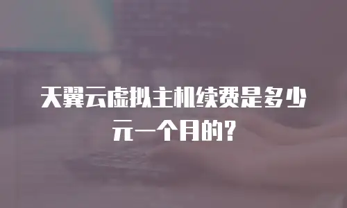天翼云虚拟主机续费是多少元一个月的？