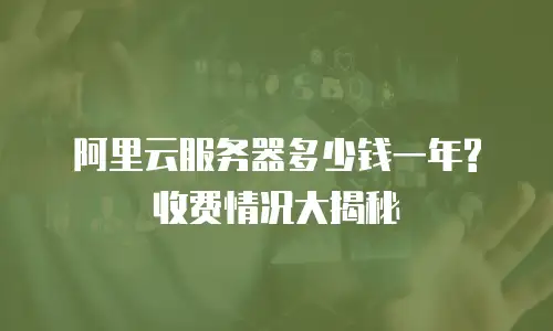 阿里云服务器多少钱一年?收费情况大揭秘