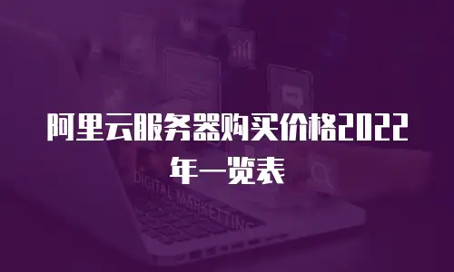 阿里云服务器购买价格2022年一览表