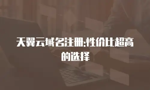 天翼云域名注册:性价比超高的选择