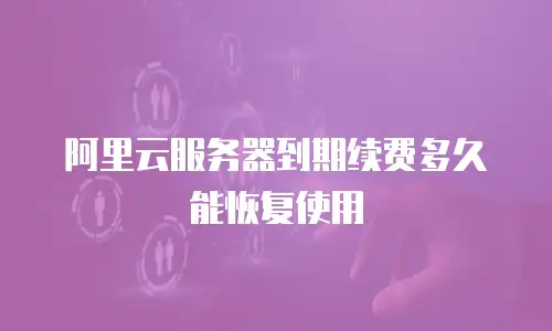 阿里云服务器到期续费多久能恢复使用