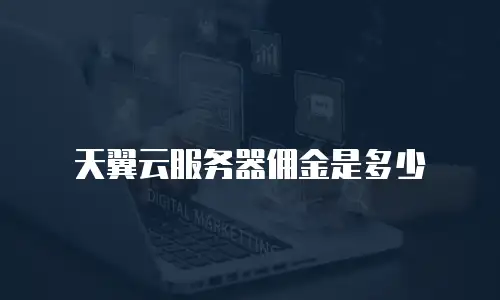 天翼云服务器佣金是多少