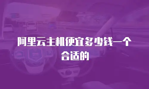 阿里云主机便宜多少钱一个合适的