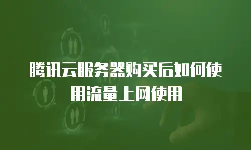 腾讯云服务器购买后如何使用流量上网使用
