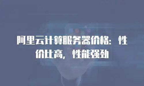 阿里云计算服务器价格：性价比高，性能强劲