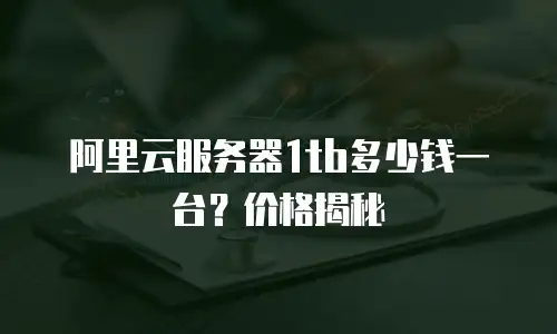 阿里云服务器1tb多少钱一台？价格揭秘