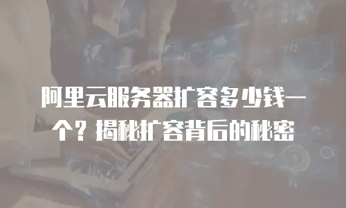 阿里云服务器扩容多少钱一个？揭秘扩容背后的秘密