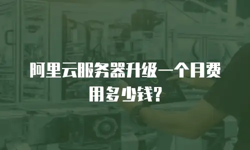 阿里云服务器升级一个月费用多少钱？