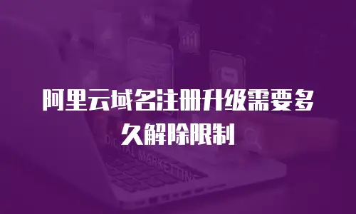 阿里云域名注册升级需要多久解除限制