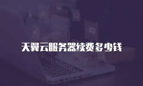 天翼云服务器续费多少钱
