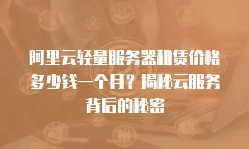 阿里云轻量服务器租赁价格多少钱一个月？揭秘云服务背后的秘密
