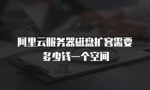 阿里云服务器磁盘扩容需要多少钱一个空间