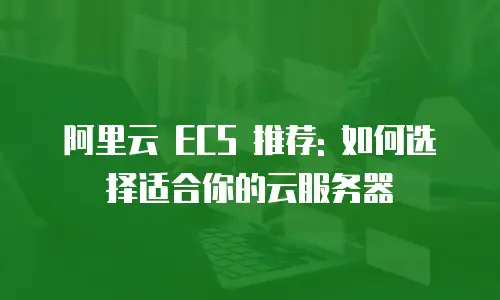 阿里云 ECS 推荐: 如何选择适合你的云服务器