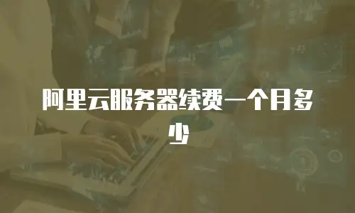 阿里云服务器续费一个月多少