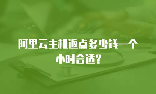 阿里云主机返点多少钱一个小时合适？