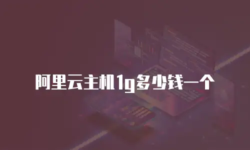 阿里云主机1g多少钱一个
