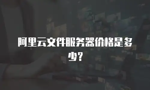 阿里云文件服务器价格是多少？