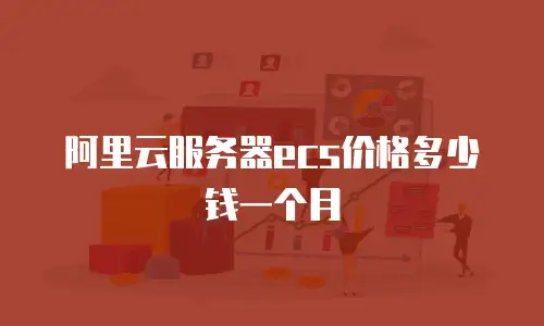 阿里云服务器ecs价格多少钱一个月