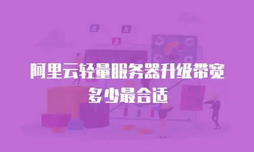 阿里云轻量服务器升级带宽多少最合适
