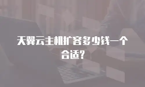 天翼云主机扩容多少钱一个合适？